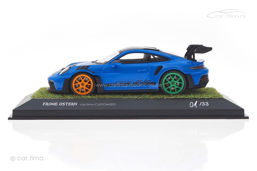 Porsche 911 (992) GT3 RS Weissach Paket Happy Easter 2024 Minichamps car.tima CUSTOMIZED 1:43