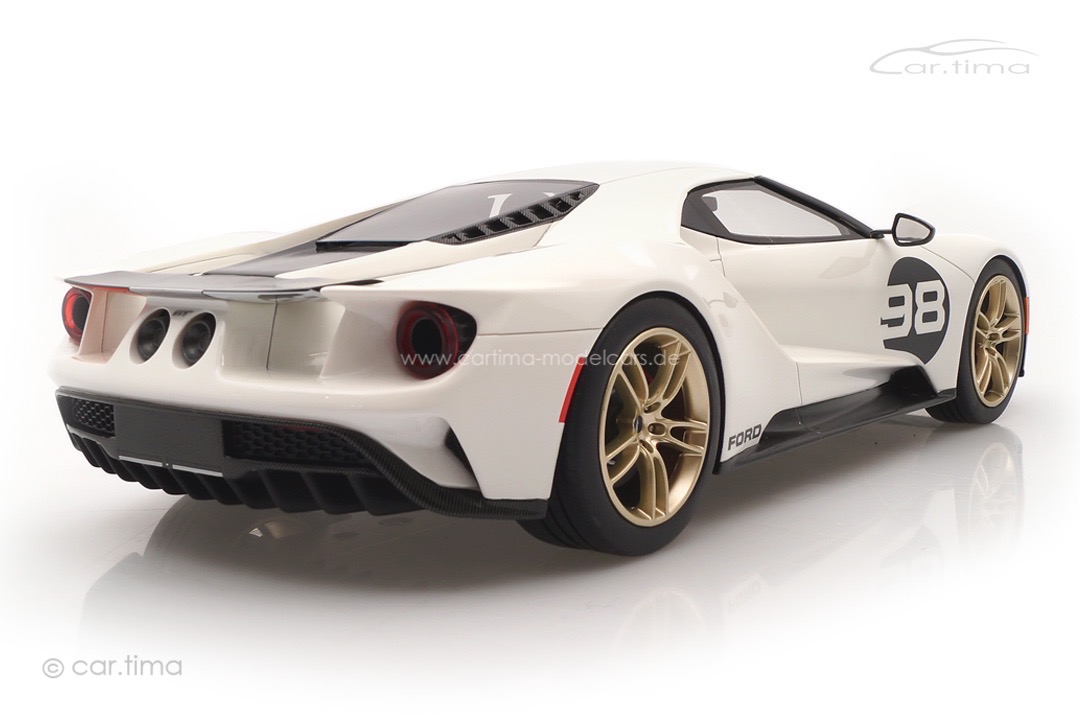 Ford GT Coupe 2021 Heritage Edition #98 white/black TopSpeed 1:18 TS0317