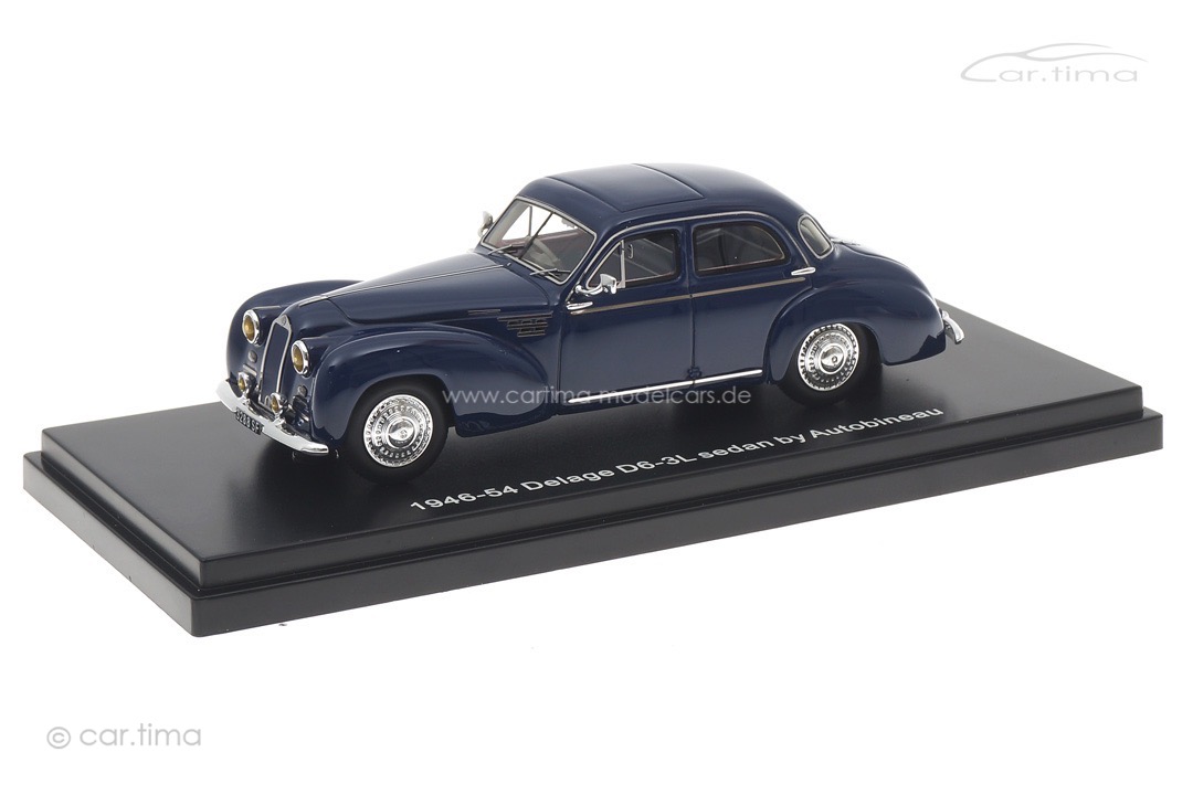 Delage D6-3L sedan by Autobineau blau Esval Models 1:43 EMEU43029A