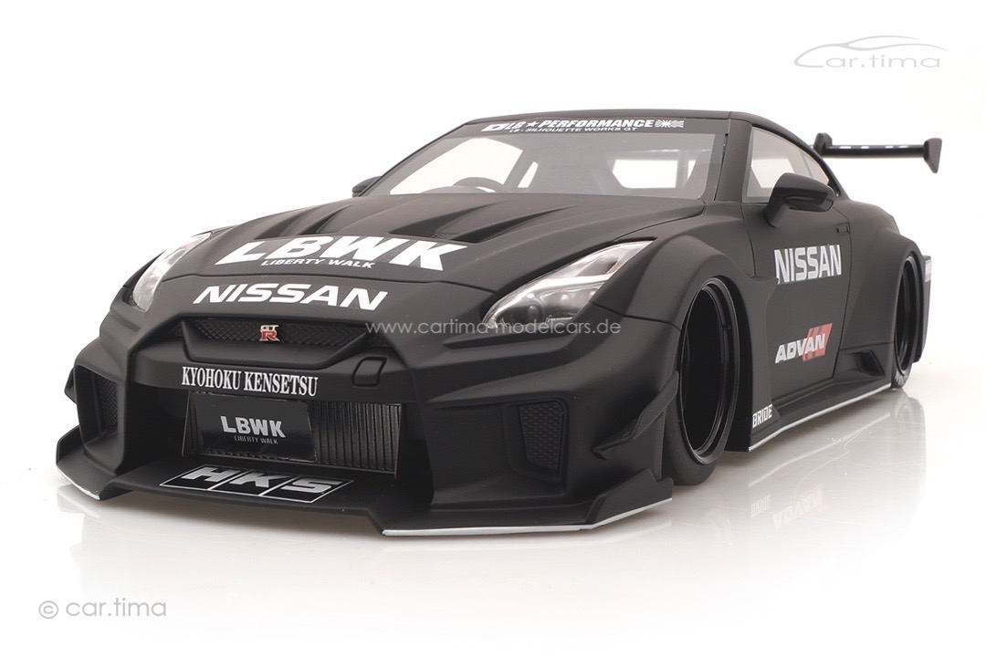 NISSAN 35GT-RR (R35) LB-Silhouette Works GT Ver.2 Matt Black TopSpeed 1:18 TS0356