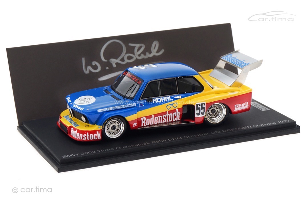 BMW 2002 Turbo DRM Norisring 1977 Originalsignatur Walter Röhrl Spark 1:43 MAD015-SIG