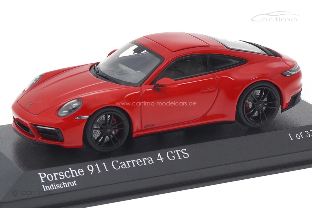 Porsche 911 (992) Carrera 4 GTS Indischrot Minichamps 1:43 410063000