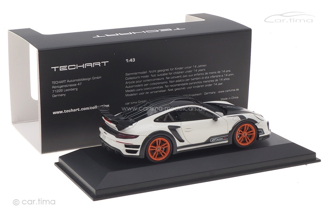 TECHART GTstreet R Weiß/Rad Gulforange TECHART Collection 1:43 091.992.143.004GO