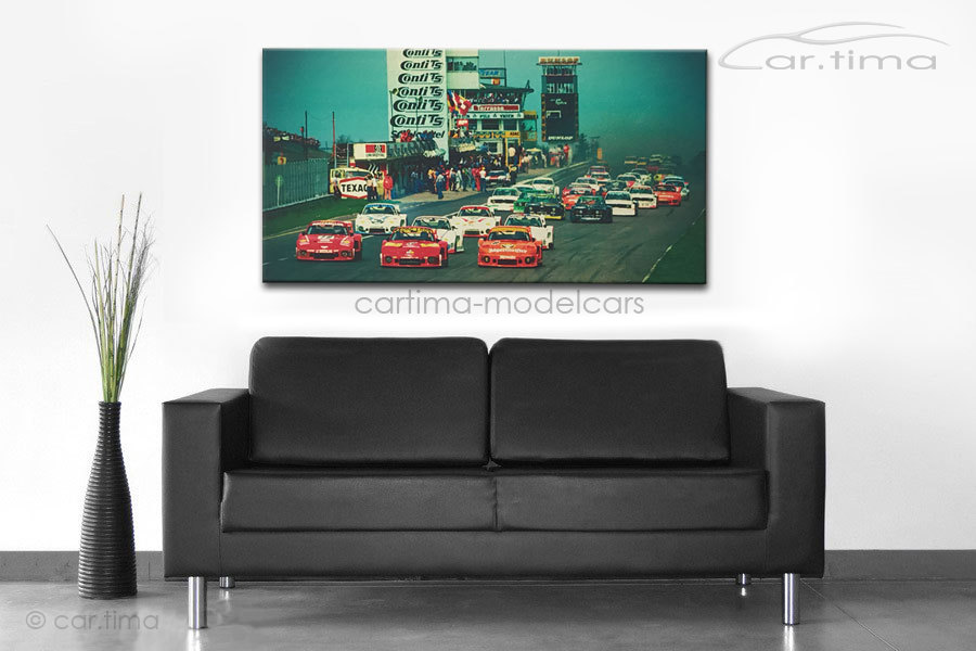 Kunstdruck auf Leinwand/Keilrahmen Start 1000km Nürburgring 115x60 cm