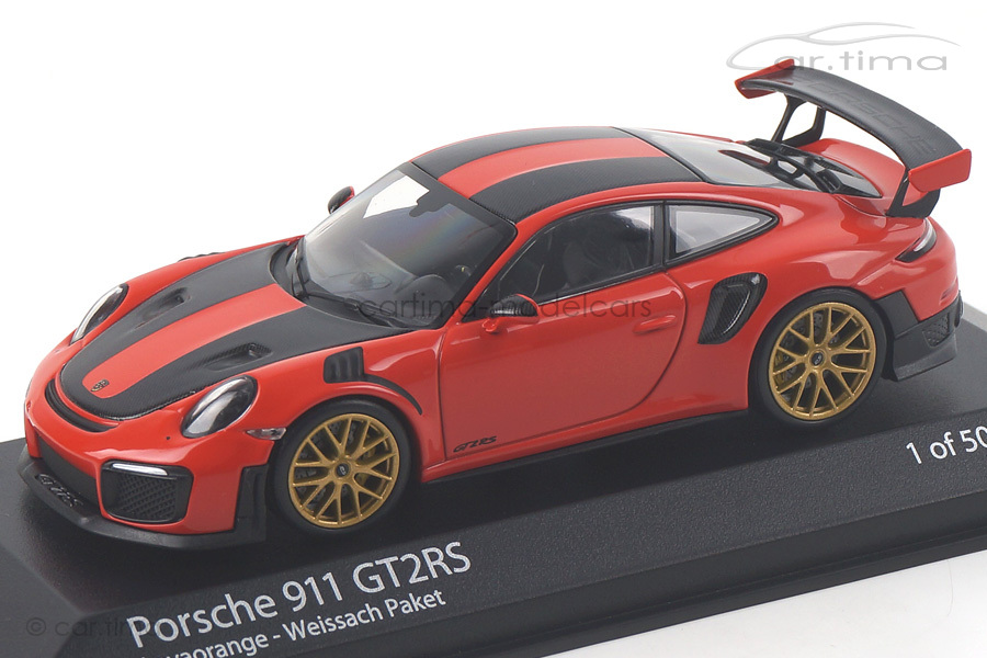 Porsche 911 (991 II) GT2 RS Weissach Paket lavaorange Minichamps 1:43 410067224