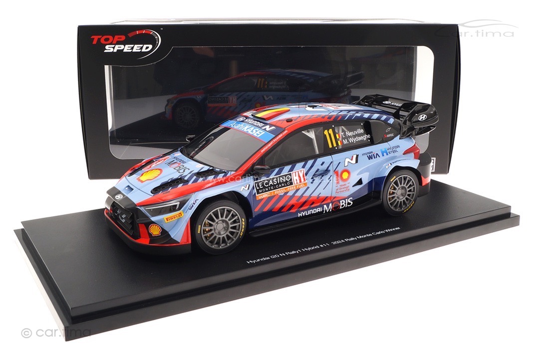 Hyundai I20 Rally1 Hybrid Winner Rallye Monte Carlo 2024 Neuville/Wydaeghe TopSpeed 1:18 TS0580