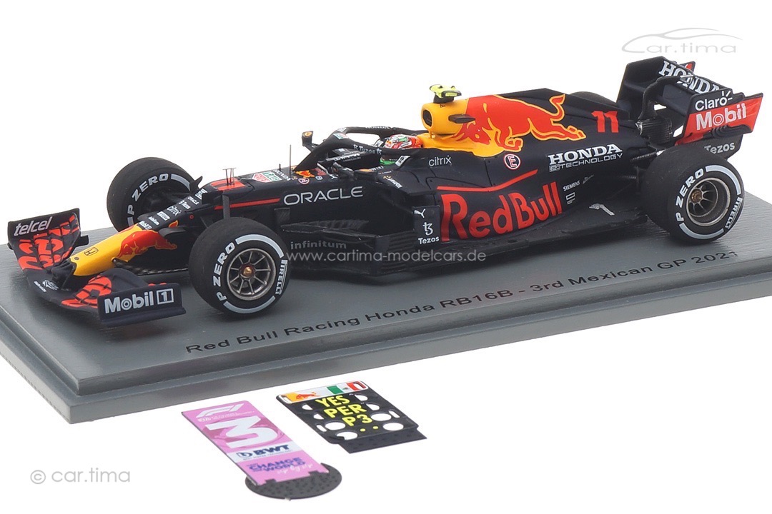 Red Bull Racing RB16B GP Mexiko 2021 Sergio Perez/No.3 board Spark 1:43 S7850