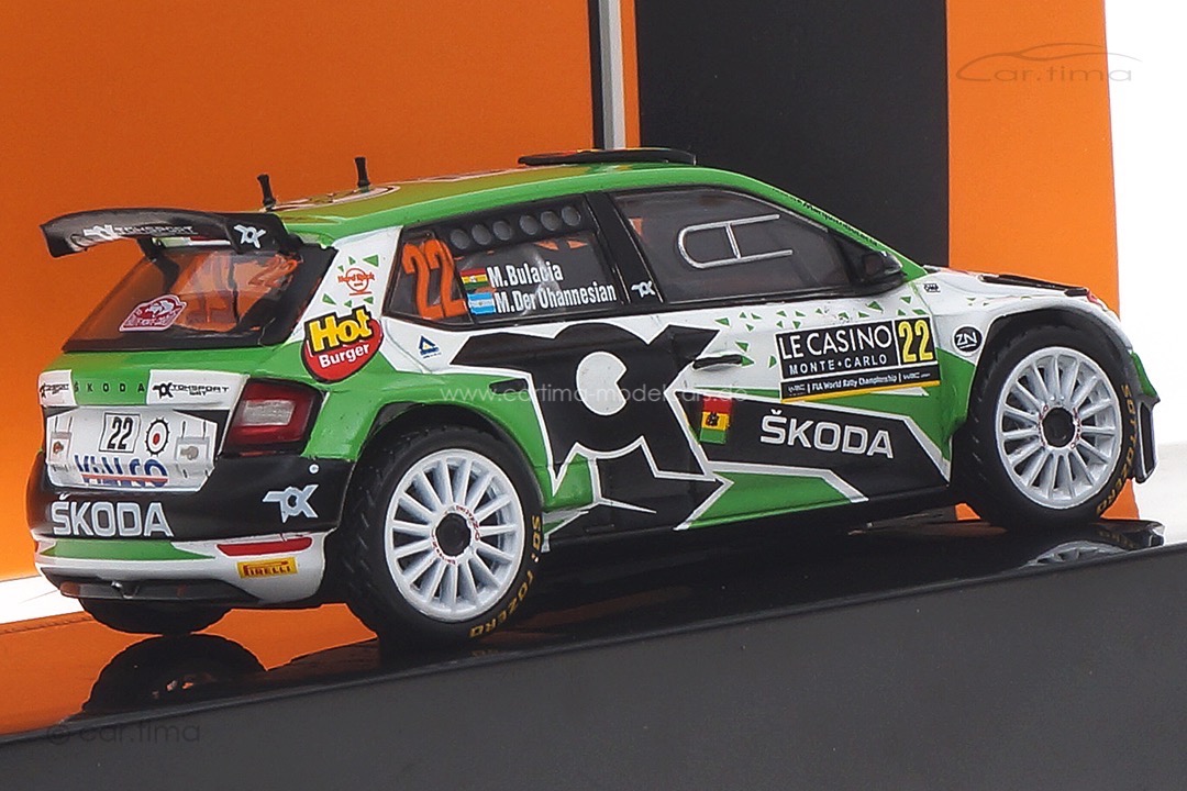 Skoda Fabia Rally2 Evo Rallye Monte Carlo 2021 Bulacia/Der Ohannesian IXO 1:43 RAM789LQ