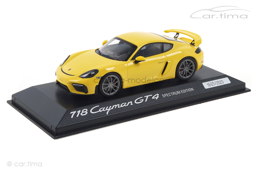 Cayman GT4 Racinggelb Spectrum Edition Minichamps 1:43 WAP0200870L002