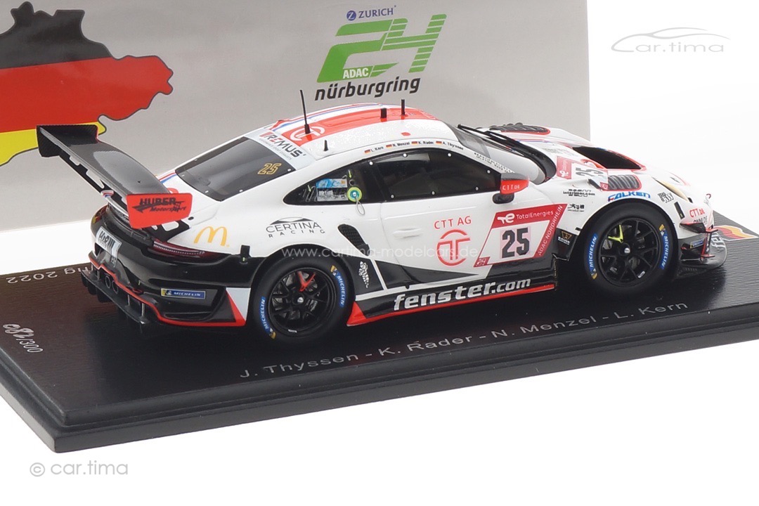 Porsche 911 GT3 R 24h Nürburgring 2022 Thyssen/Rader/Menzel/Kern Spark 1:43 SG847