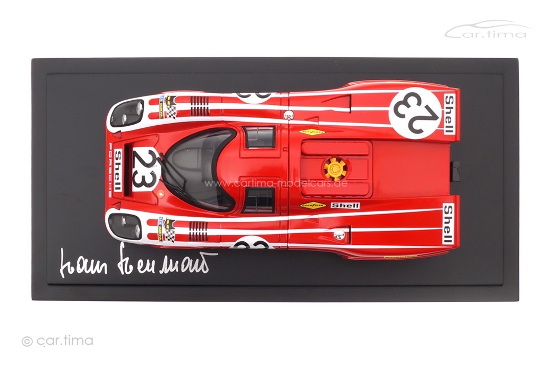 Porsche 917K Winner 24h Le Mans 1970 Originalsignatur Hans Herrmann Norev 1:18 187586-SIG