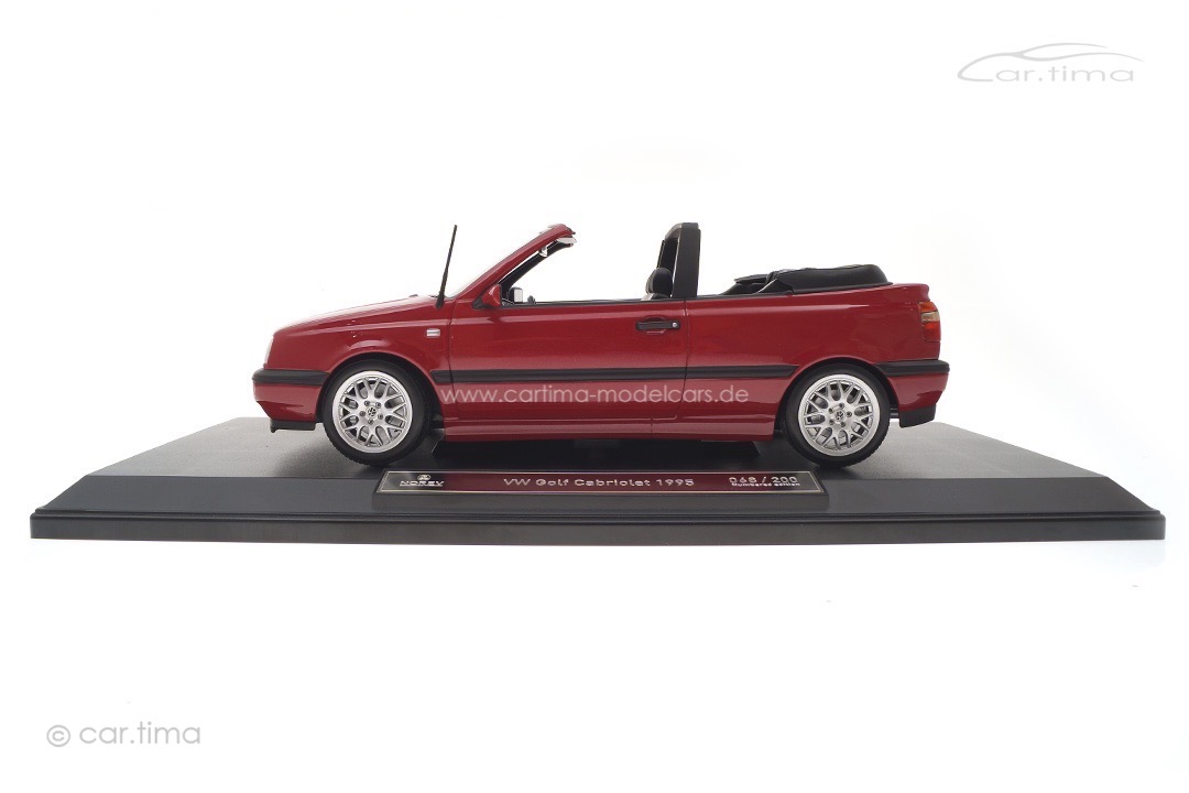 VW Volkswagen Golf III Cabriolet 1995 dunkelrot met. Norev 1:18 188469