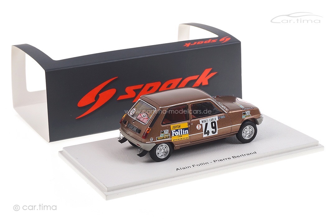 Renault 5 LS Rallye Monte Carlo 1975 Follin/Bertrand Spark 1:43 S6019