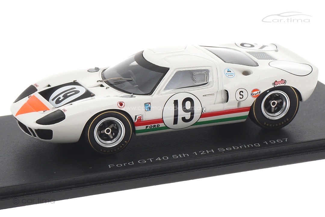 Ford GT40 12h Sebring 1967 Vaccarella/Maglioli Spark 1:43 US252