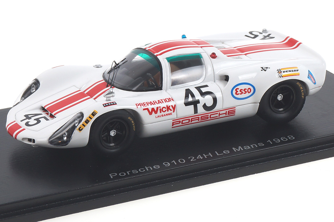 Porsche 910 24h Le Mans 1968 Hanrioud/Wicky Spark 1:43 S4686