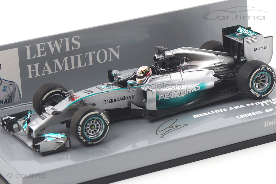 Mercedes AMG Petronas F1 W05 Hybrid Winner China GP Hamilton 2014 Minichamps 1:43 410140344