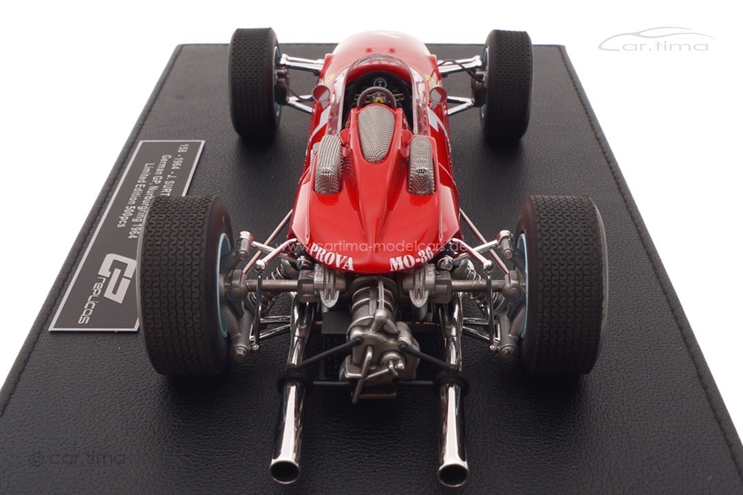 Ferrari 158 Winner GP Deutschland 1964 John Surtees inkl. Vitrine GP Replicas 1:18 GP114D