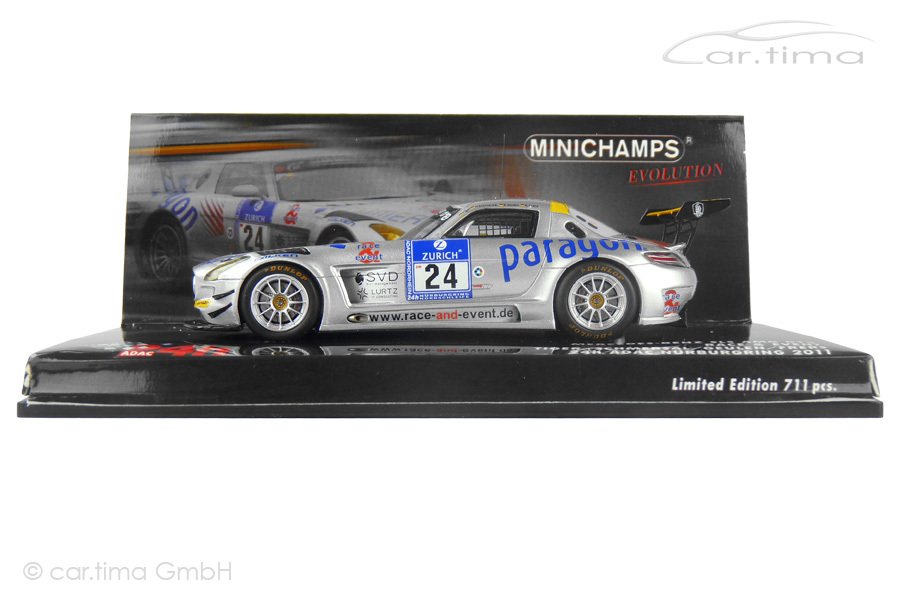 Mercedes-Benz SLS AMG GT3 24h Nürburgring 2011 Tiger/Schmersal Minichamps 1:43 437110324