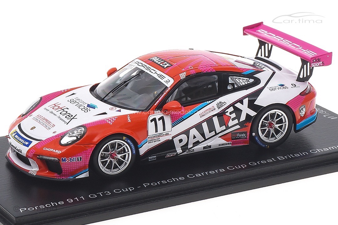 Porsche 911 (991) GT3 Cup Champion Carrera Cup Großbritannien 2018 Ellinas Spark 1:43 UK004