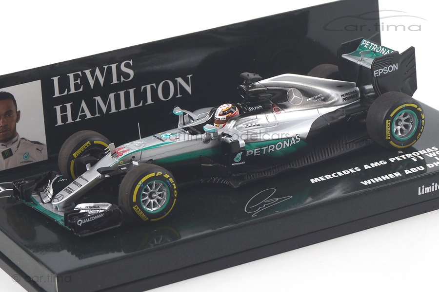 Mercedes AMG Petronas F1 W07 Winner Abu Dhabi GP 2016 Hamilton Minichamps 1:43 417160744