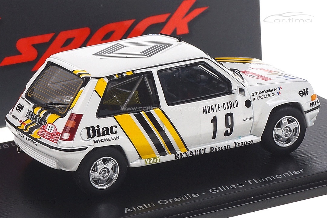 Renault 5 GT Turbo Rallye Monte Carlo 1989 Oreille/Thimonier Spark 1:43 S5565