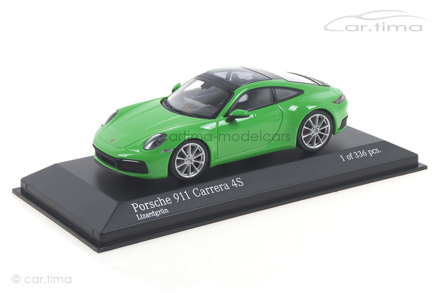 Porsche 911 (992) Carrera 4S Lizardgrün Minichamps 1:43 410069322