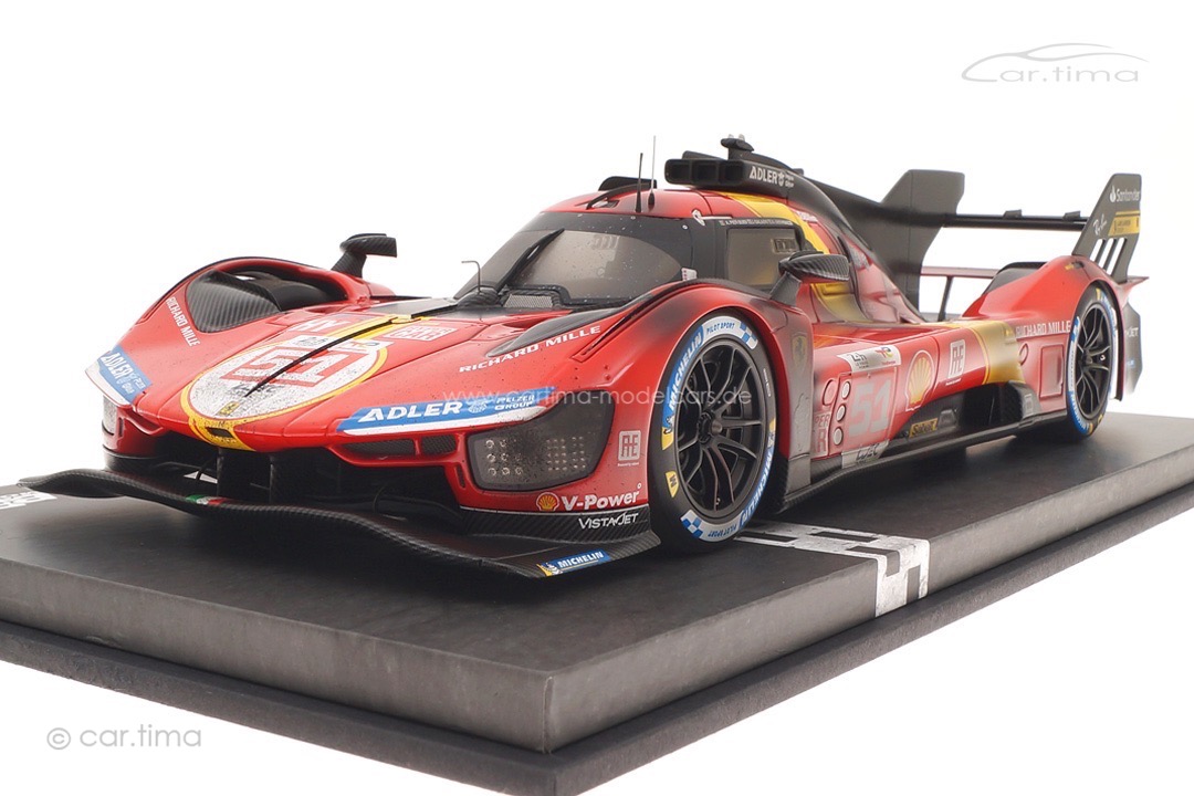 Ferrari 499P Winner 24h Le Mans 2023 Dirty Version inkl. Vitrine BBR 1:18 P18235DIRTY