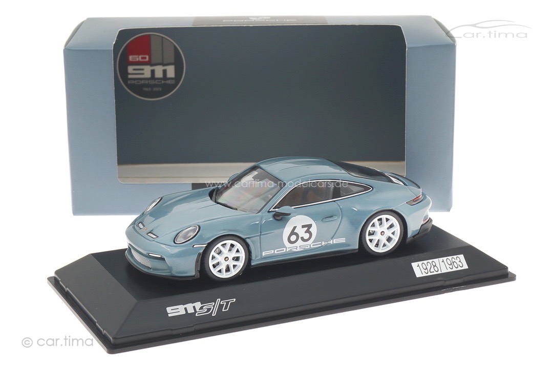 Porsche 911 (992) S/T Shoreblue met. Spark 1:43 WAP0203120R0ST