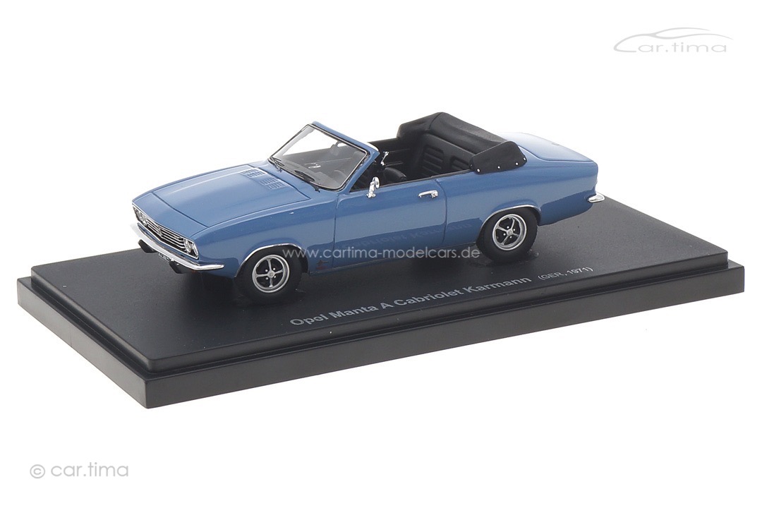 Opel Manta A Cabriolet Karmann 1971 blau Avenue43 1:43 60086