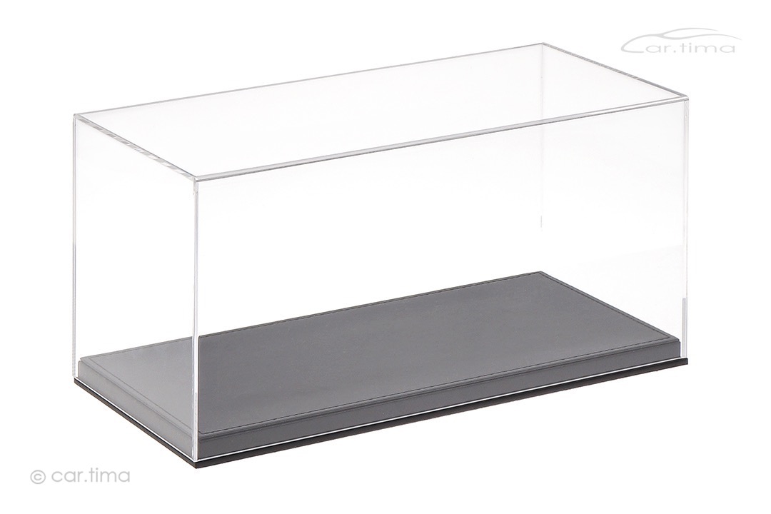 Vitrine/Showcase Leder Optik schwarz 32,2cm x 16,1cm x 15,9cm (L/B/H) car.tima EXCLUSIVE 1:18