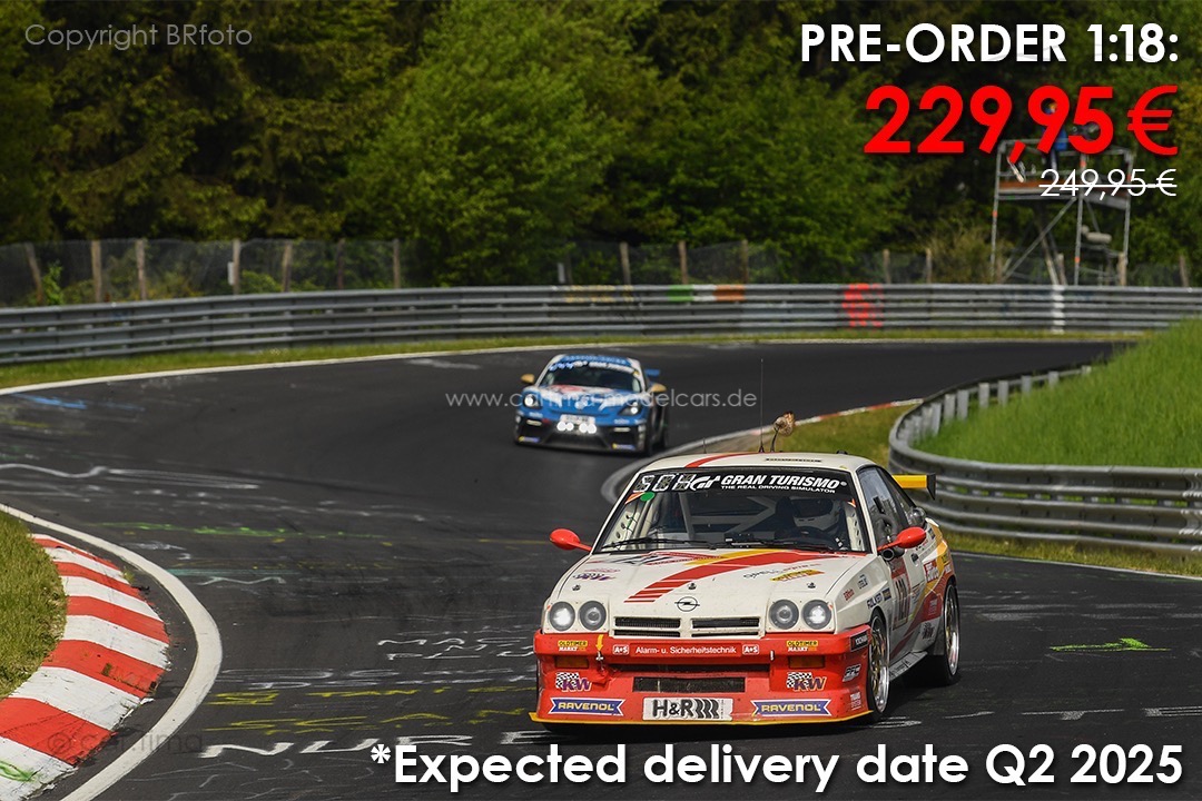 Opel Manta 24h Nürburgring 2023 inkl. Originalsignaturen Beckmann/Hass/Schulten/Strycek 1:18