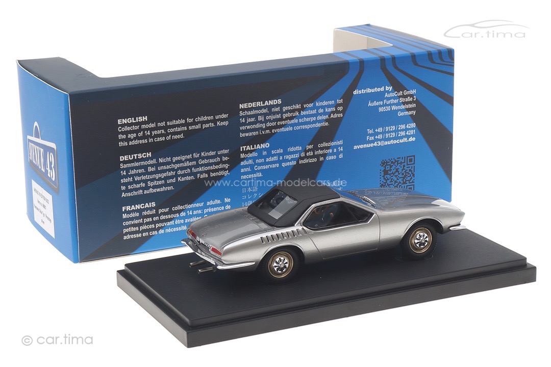 Karmann Ghia Typ 1 Prototyp 1965 silber Avenue43 1:43 60083