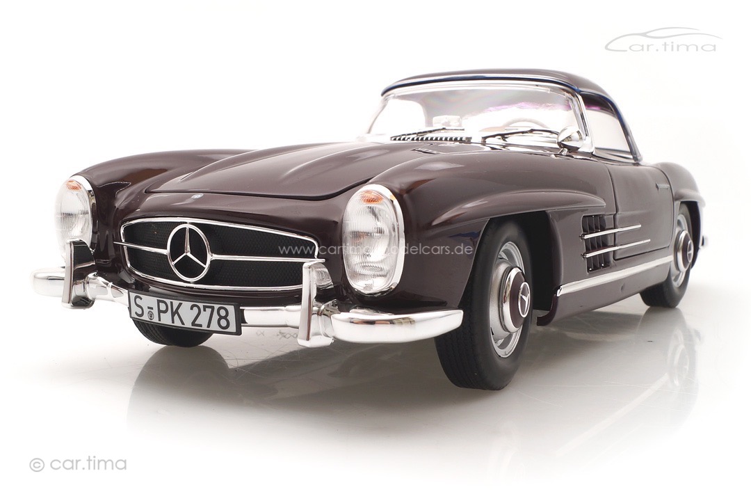 Mercedes-Benz 300 SL Roadster 1957 dunkelrot Norev 1:18 183891