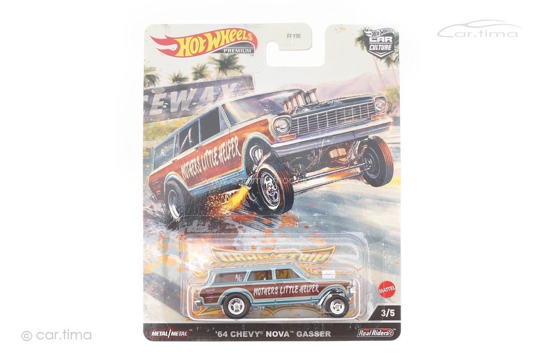 Drag Strip Premium 5 Car-Set Real Riders Car Culture Hot Wheels 1:64 HCJ88-9796