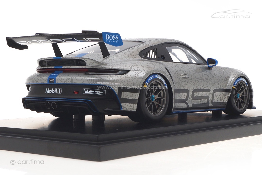 Porsche 911 (992) GT3 Cup GT-Silver/Sharkblue met. Spark 1:18 WAP0219920NGT3