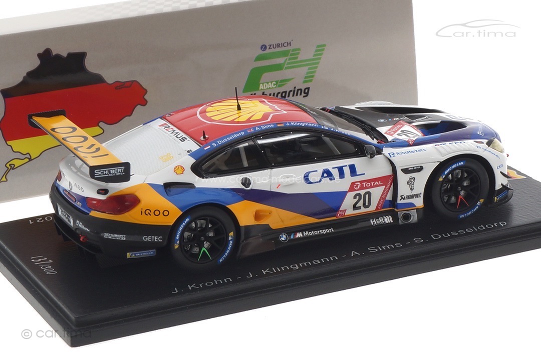 BMW M6 GT3 24h Nürburgring 2021 Dusseldorp/Krohn/Klingmann/Sims Spark 1:43 SG755