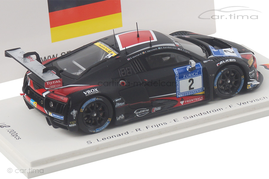 Audi R8 LMS 24h Nürburgring 2016 Leonard/Frijns/Sandström Spark 1:43 SG238