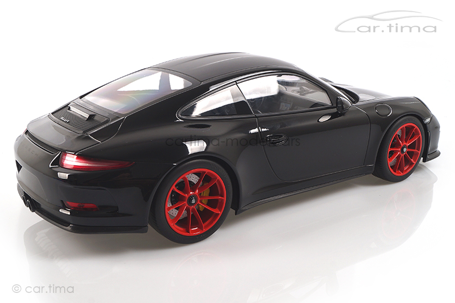 Porsche 911 (991) R schwarz/Rad rot Minichamps 1:12 125066322