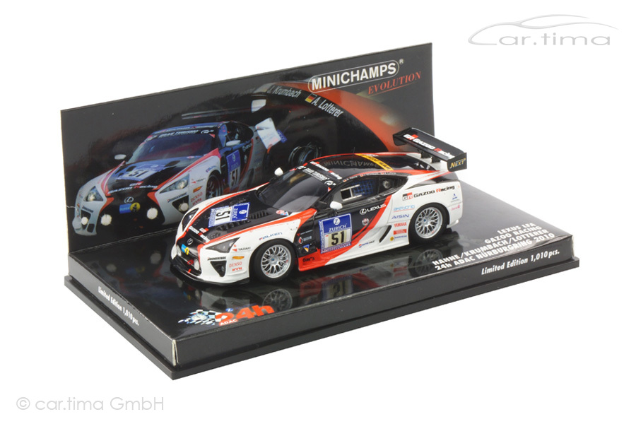 Lexus LFA 24h Nürburgring 2010 Hahne/Krumbach/Lotterer Minichamps 1:43 437101651