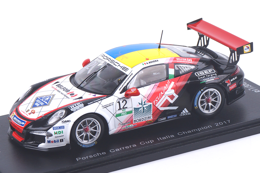 Porsche 911 GT3 Cup Champion Carrera Cup Italia 2017 Alessio Rovera Spark 1:43 SI006 