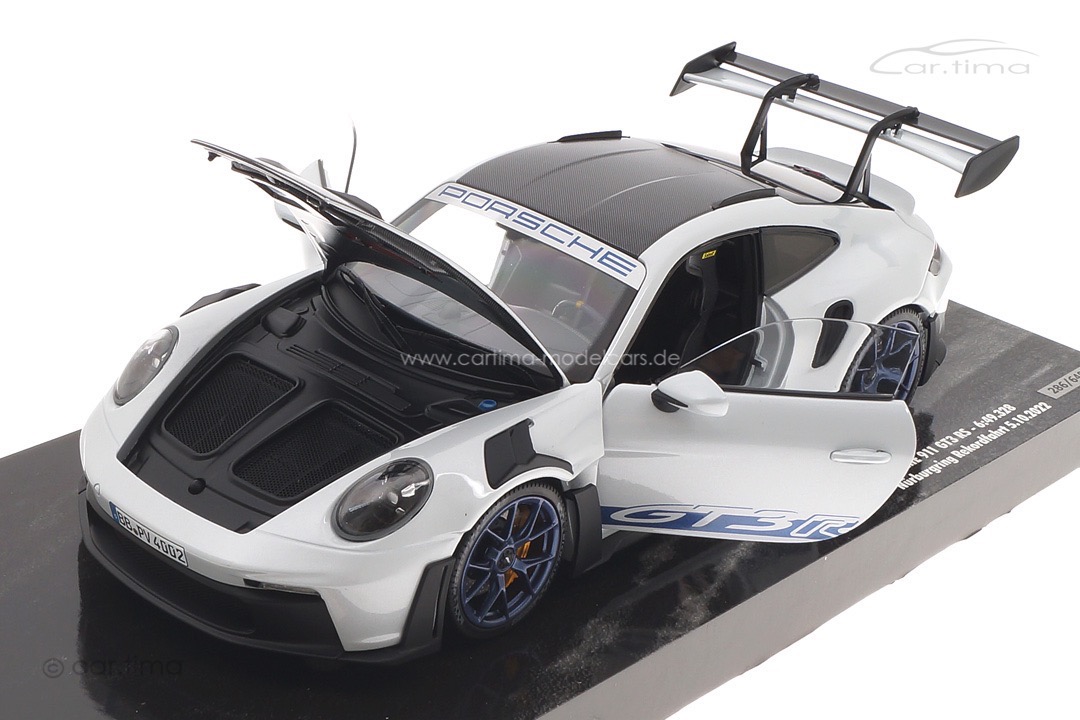 Porsche 911 (992) GT3 RS Weissach Package Eisgraumet. Rekordrunde Minichamps 1:18 110062021