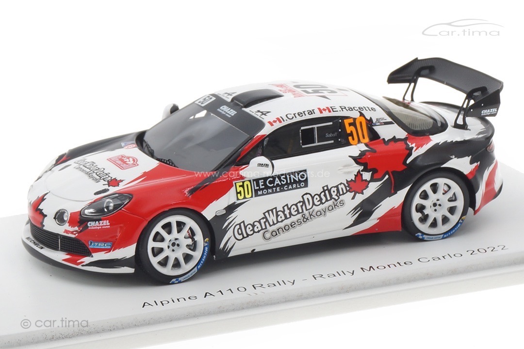 Alpine A110 Rally Rallye Monte Carlo 2022 Crerar/Racette Spark 1:43 S6702