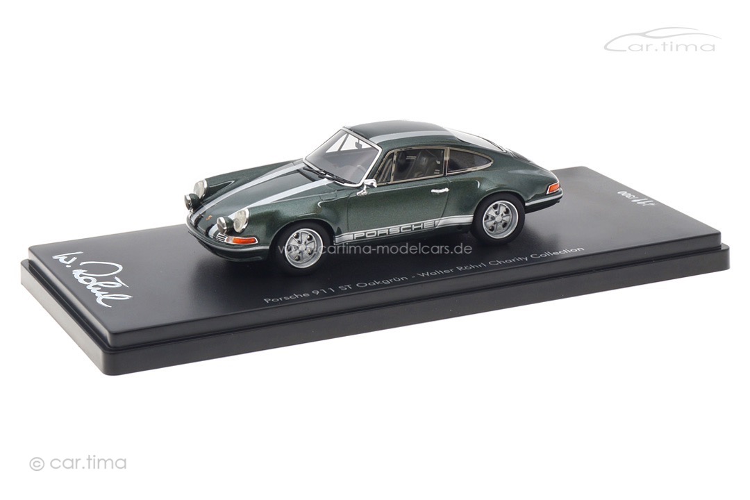 Porsche 911 ST Oakgrün Walter Röhrl Charity Collection Originalsignatur Walter Röhrl car.tima 1:43