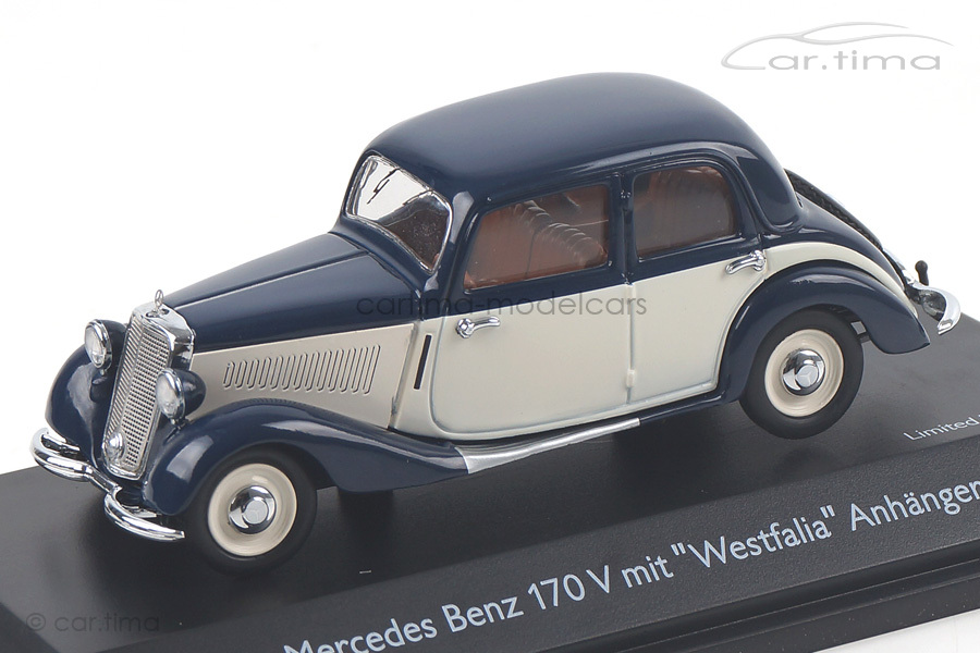 Mercedes-Benz 170 V mit Westfalia Anhänger Schuco 1:43 450246500