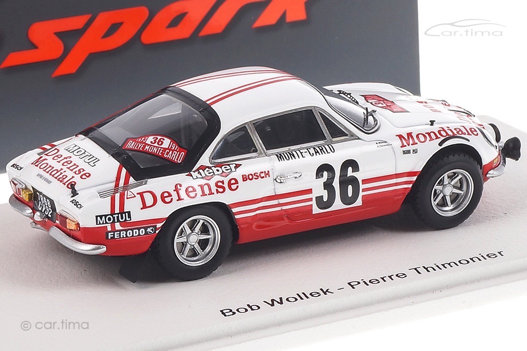 Alpine A110 Rallye Monte Carlo 1973 Wollek/Thimonier Spark 1:43 S6111