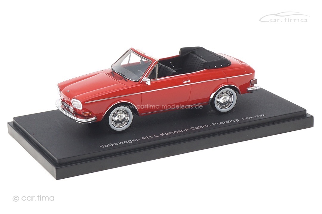 VW 411 L Karmann Cabrio Prototyp 1968 rot Avenue43 1:43 60073