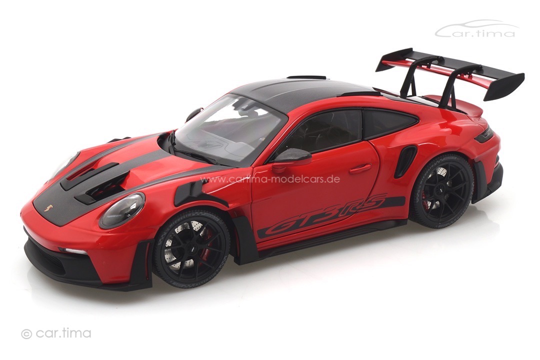 Porsche 911 (992) GT3 RS Weissach Paket Indischrot/Rad schwarz Minichamps 1:18 113062027