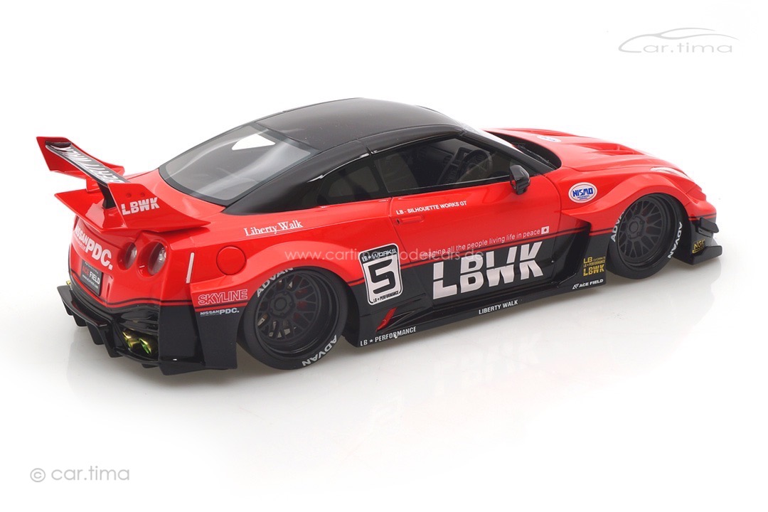 NISSAN 35GT-RR LB-Silhouette Works GT Ver.1 rot/schwarz TopSpeed 1:18 TS0354