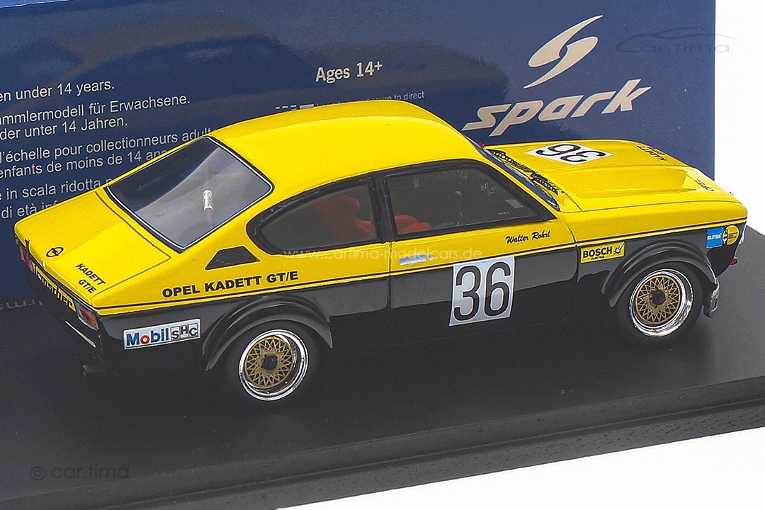 Opel Kadett C GT/E Irmscher DRM Diepholz 1976 Walter Röhrl Spark 1:43 MAD012