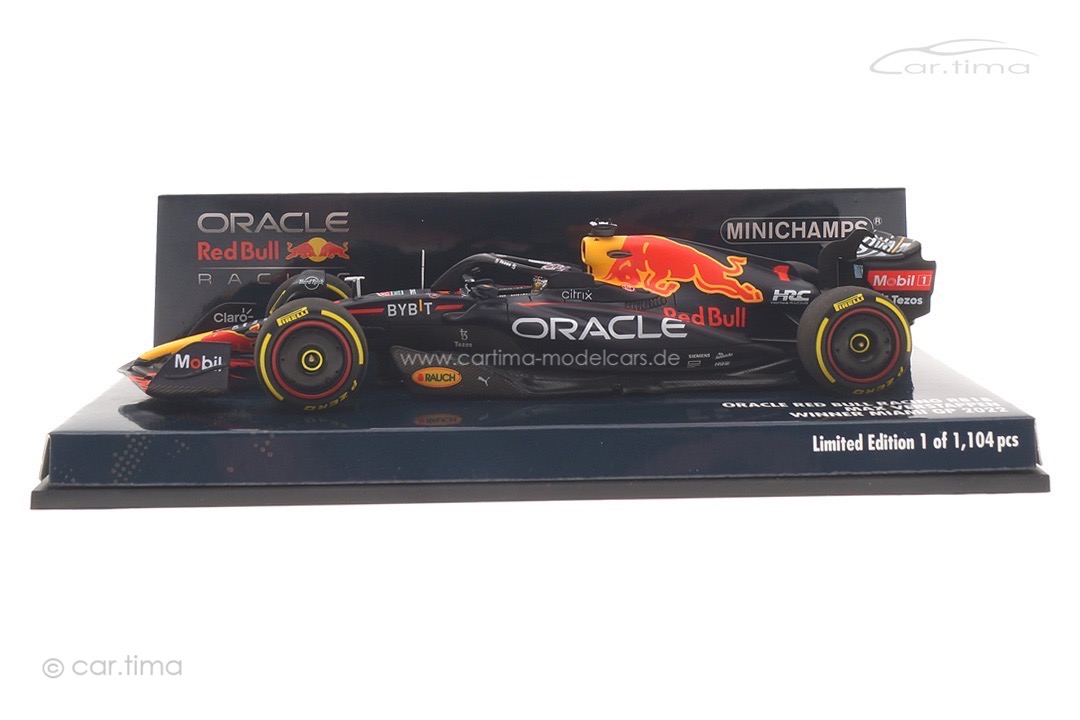 Red Bull Racing RB18 Winner GP Miami 2022 Max Verstappen Minichamps 1:43 417220501